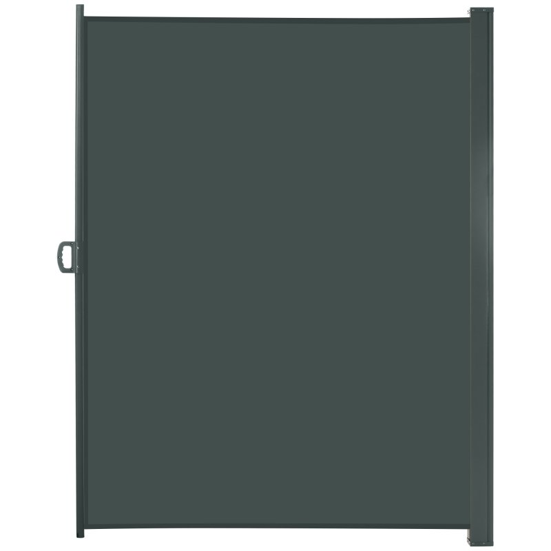 Outsunny Retractable Sun Side Awning Screen Fence Patio Garden Wall Balcony Screening Panel Outdoor Blind Privacy Divider (3x2M, Grey)