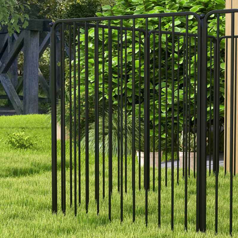 PawHut Heavy Duty Dog Playpen, 8 Panels Dog Pen, 100cm Height Pet Playpen Exercise Pen, with Door, for Small and Medium, Large Dogs