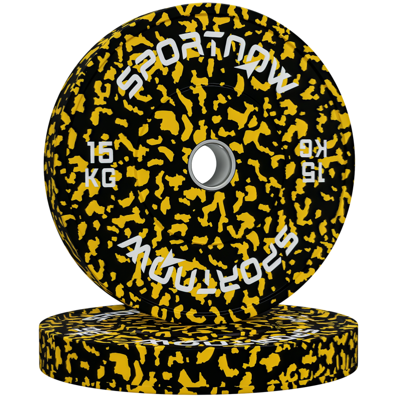 SPORTNOW Olympic Weight Plates Set, Solid Rubber Bumper Plates Weights Discs with 2