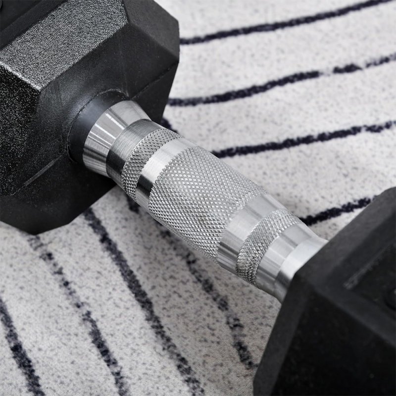 HOMCOM Rubber Dumbbell Sports Hex Weights Sets Home Gym Fitness Hexagonal Dumbbells Kit Weight Lifting Exercise (2 x 10kg)