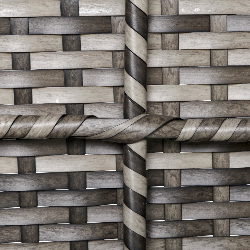 Outsunny Armless Rattan Garden Chair, Outdoor Rattan Chair with Cushions, PE Wicker Garden Furniture with Steel Frame, Adjustable Footpads for Garden, Terrace, Deep Grey