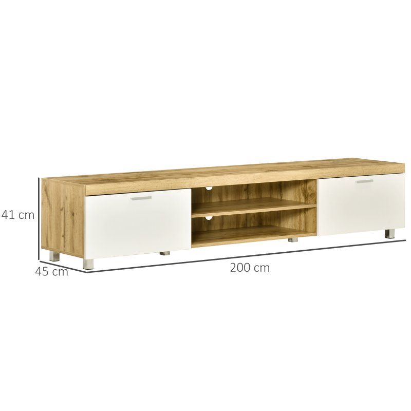 HOMCOM 200cm TV Cabinet for TVs up to 90