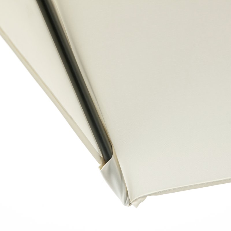 Outsunny Balcony Half Parasol Semi Round Umbrella Patio Crank Handle (2.3 m, Beige)- NO BASE INCLUDED