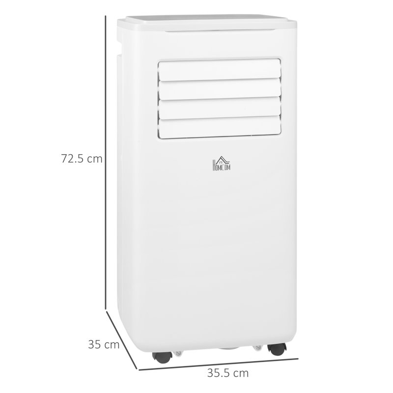 HOMCOM 9000 BTU Portable Air Conditioner, Smart Home WiFi Compatible, 2.6KW 4 in 1 Air Conditioning Unit, Dehumidifier, Fan with Remote, 24H Timer, Window Venting Kit, 20m², R290, A Energy Efficiency