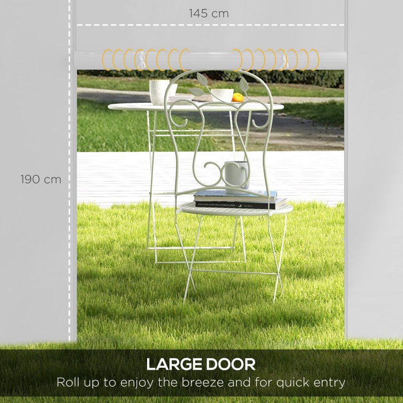 Outsunny Gazebo Side Panels with Windows and Doors, for 3x3(m) or 3x6m Pop Up Gazebo, 2 Pack Sides Replacement, White