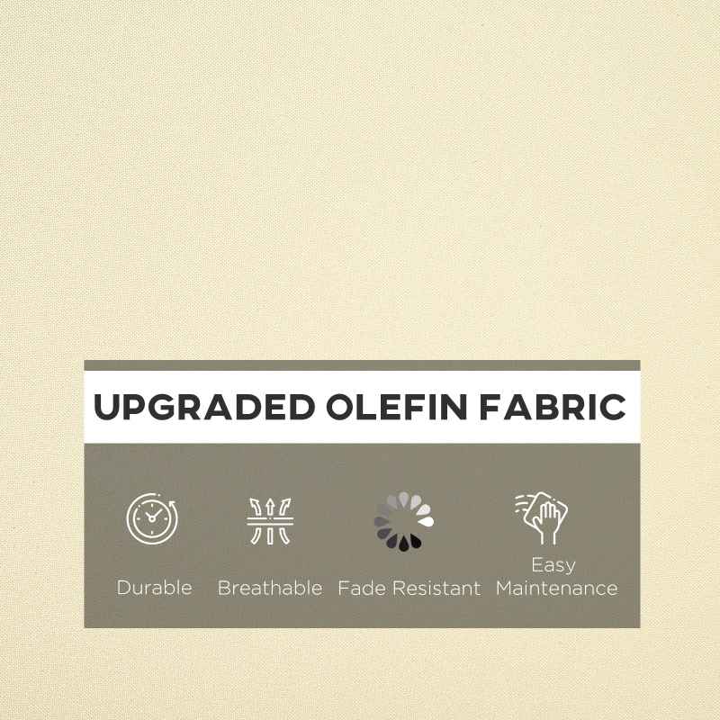 Outsunny Outdoor Seat and Back Cushion Set, 63L x 55W x 15Dcm Olefin Patio Deep Seating Chair Fade Resistant Replacement Cushion for Rattan Sofa, Indoor or Outdoor Furniture