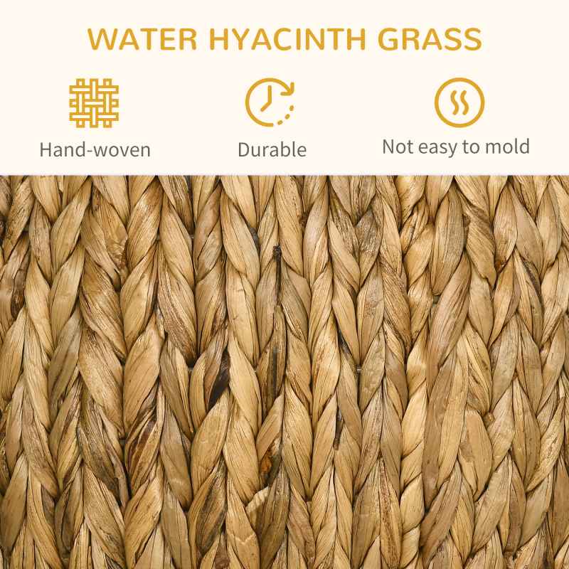 PawHut Wicker Cat House Stool for Rest, Rattan Kitten Bed for Indoor and Outdoor Use, Elevated Pet Bed with Soft Washable Cushion 44 x 43 x 41 cm