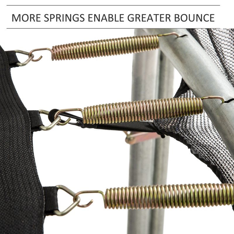 HOMCOM 13ft Trampoline Net Replacement Safety Net Enclosure Net Spare w/ 8 Poles