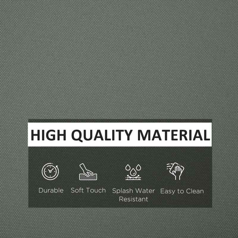 Outsunny Rattan Cushion Covers, Outdoor Seat Cushion Covers, Garden Furniture Covers Replacement - COVER ONLY, Grey