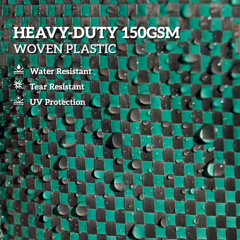 Outsunny Garden Waste Bags, 272L x 3 Heavy Duty Garden Bags, Foldable and Reusable Waste Sacks with Handles for Loading Leaf, Trash, Debris, Green