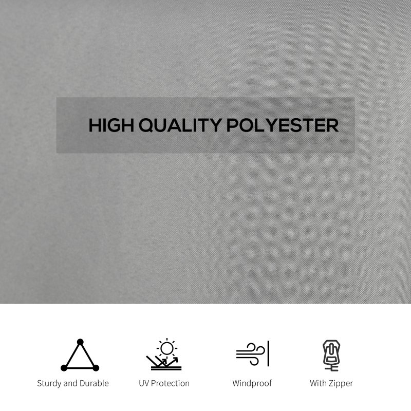 Outsunny 4 Pack Replacement Gazebo Curtains Privacy Panel for Most 3 x 4m Gazebo Canopy Pavillion Outdoor Shelter Sidewalls Accessories Light Grey