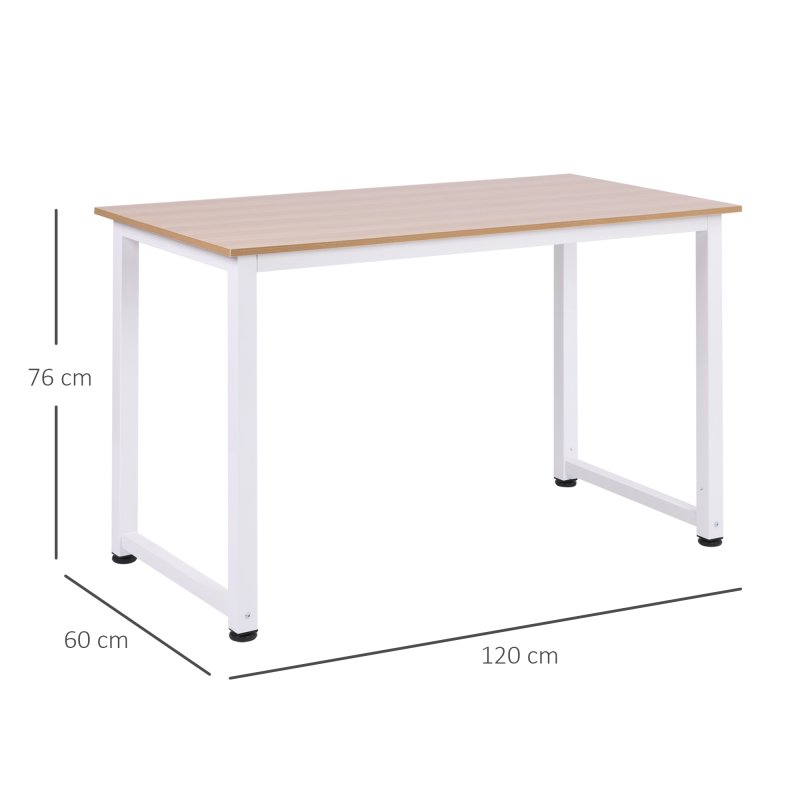 HOMCOM Computer Desk, Writing Table,Workstation for Home Office, Study with Metal Frame, Simple Assembly