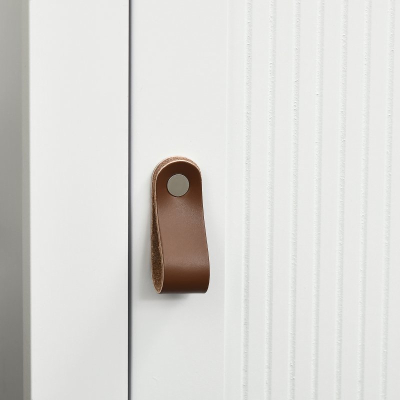 kleankin Slim Bathroom Storage Unit with Open Shelf, Bathroom Storage Cabinet with Beadboard Door and Adjustable Shelf, 32 x 30 x 80 cm, White