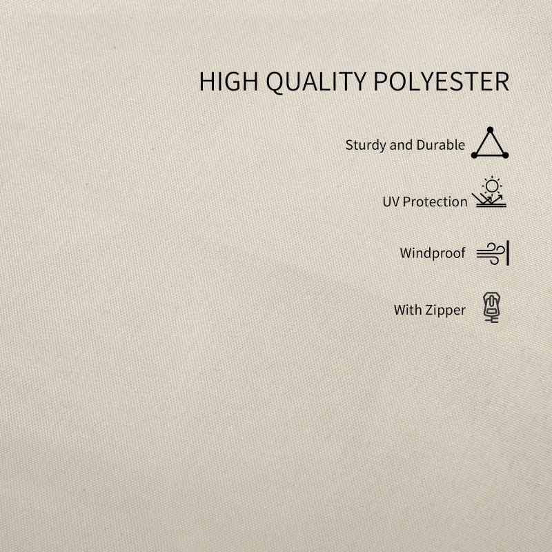 Outsunny 4 Pack Replacement Gazebo Curtains Privacy Panel for Most 3 x 4m Gazebo Canopy Pavillion Outdoor Shelter Sidewalls Accessories Beige