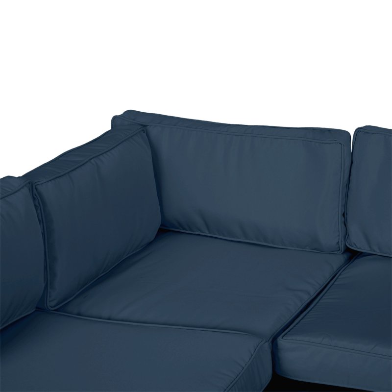 Outsunny Replacement Cushion Covers for Garden Sofa Set, Garden Rattan Sofa Cushion Polyester Cover Replacement Outdoor - No Cushion Included, Blue