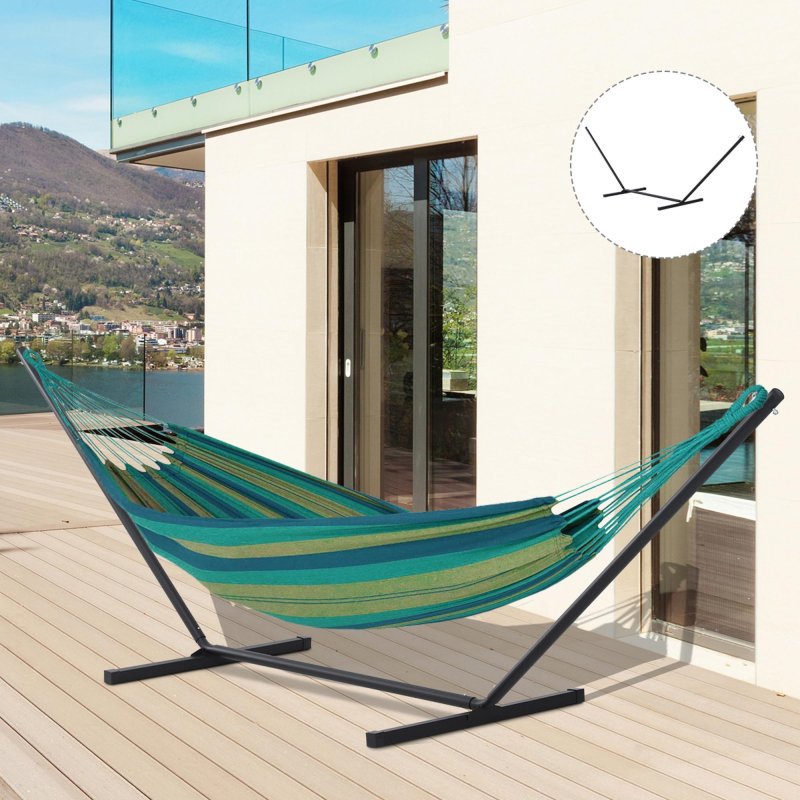 Outsunny 3.6m Extra-long Universal Hammock Stand Metal Frame Garden Camping Picnic Outdoor Patio Replacement - Stand Only