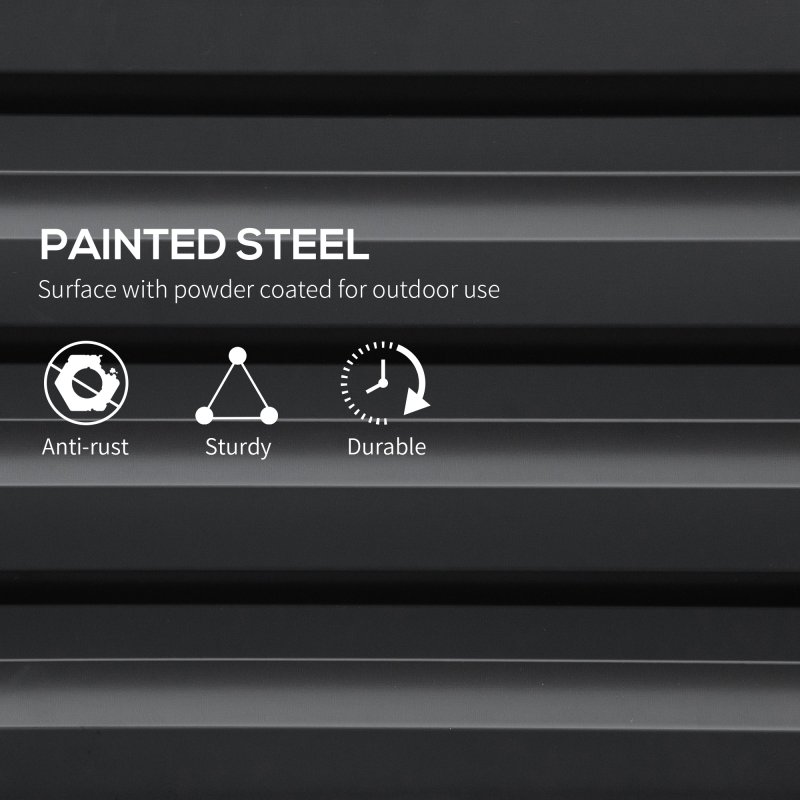 Outsunny 216L Rectangle Raised Garden Bed Box with Weatherized Steel Frame for Vegetables, Flowers and Herbs, 120 x 60 x 30.5cm, Grey