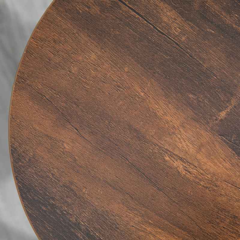 HOMCOM Bar Stools, Set of 2 Kitchen Breakfast Stools with Sturdy Steel Frame, Industrial Tall Bar Chairs, 65cm High Seat, Rustic Brown