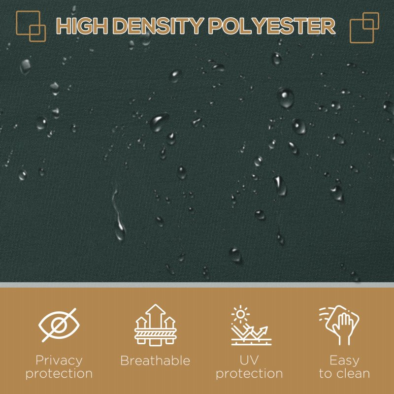 Outsunny Retractable Sun Side Awning Screen Fence Patio Garden Wall Balcony Screening Panel Outdoor Blind Privacy Divider (3x2M, Grey)