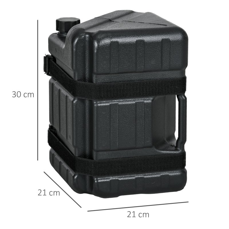 Outsunny 4PCs Gazebo Weights for Pop up Canopy Tent, HDPE Water or Sand Filled Weights for Gazebo Legs, with Built-in Handles and Secure Straps, 52KG