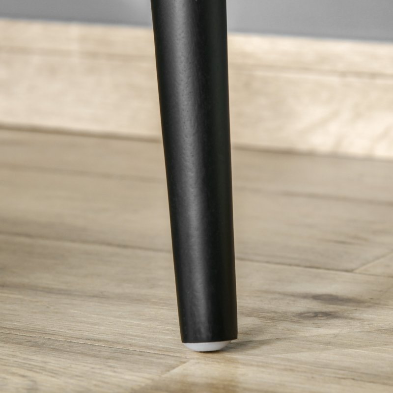 HOMCOM Dressing Table Set with Mirror and Stool, Vanity Makeup Table with 3 Drawers and Open Shelves for Bedroom, Living Room, Grey