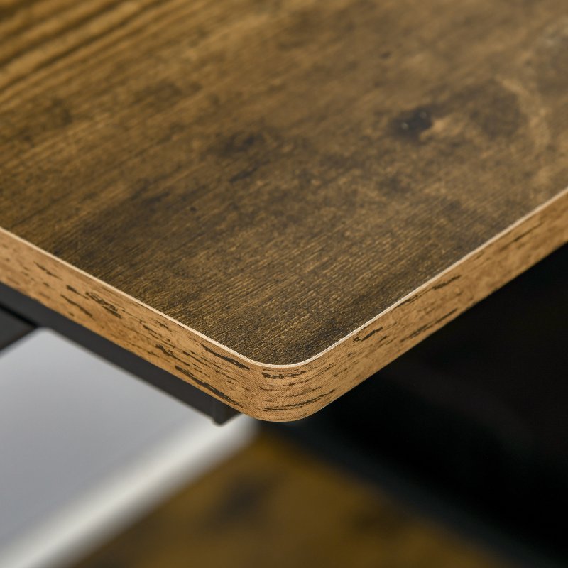 HOMCOM Industrial Computer Desk with Monitor Stand, 70 x 60cm Compact Desk for Small Spaces, Home Office Desk