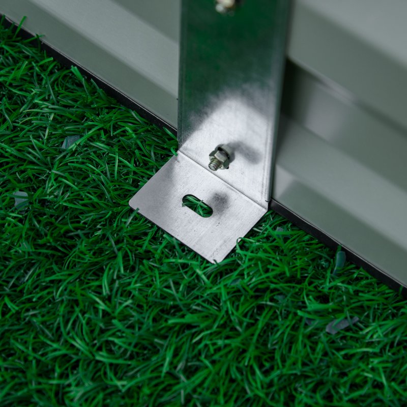 Outsunny 120 x 80cm/241L x 90.5cm Galvanised Raised Garden Bed, Metal Elevated Planter Box with Open Bottom, Outdoor Flower Pot for Growing Flowers, Herbs, Grey