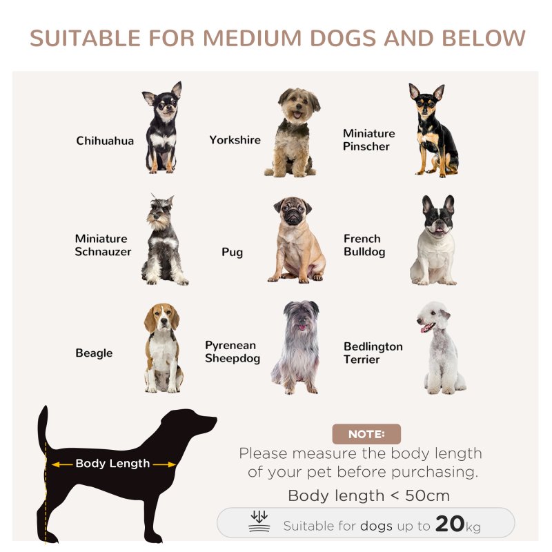 PawHut Wooden Dog Crate End Table w/ Double Doors, Furniture Style Dog Crate for Medium Dogs, Indoor Use w/ Soft Washable Cushion