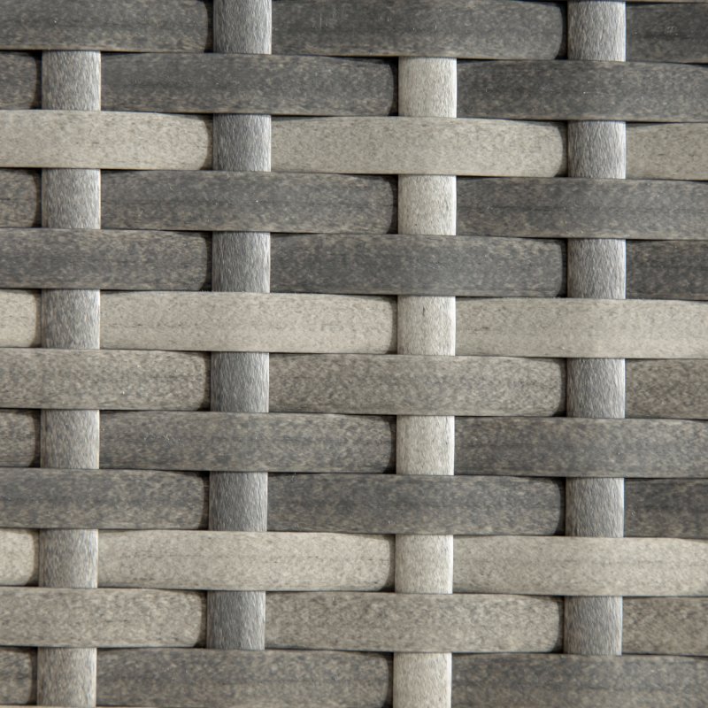 Outsunny Rattan Side Table, Outdoor Coffee Table with Plastic Board Under the Full Woven Table Top for Patio, Garden, Balcony, Mixed Grey