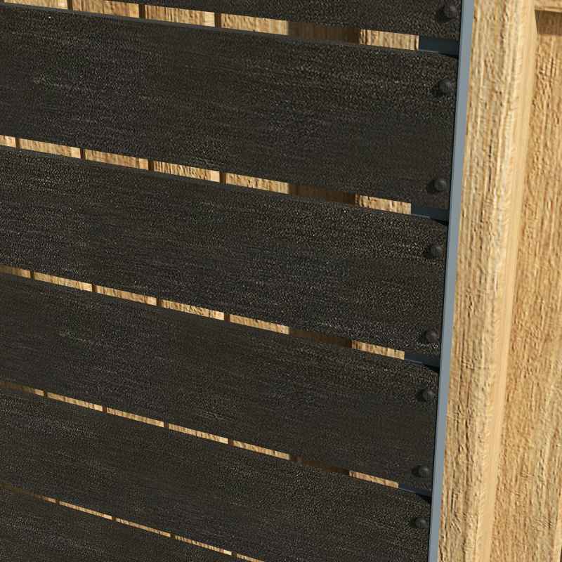 Outsunny Garden Planter with Trellis for Climbing Plants, Vines, Flowers, Freestanding Raised Bed for Garden, Outdoor, Patio, Planter Box with Drainage Gap, 72x38x150cm, Black