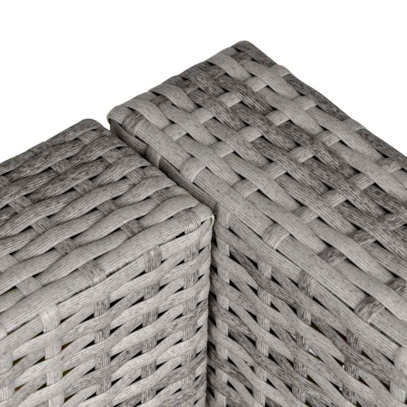 Outsunny Single Rattan Garden Chair, PE Wicker Garden Armchair with Cushions, Outdoor Rattan Chair with Armrests and Steel Frame for Conservatory, Porch, Patio, Balcony, Grey