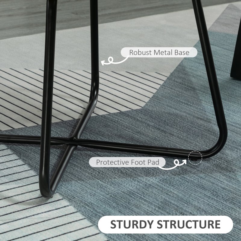 HOMCOM Modern Accent Chair, Velvet-Feel Fabric Upholstered Armchair with Metal Base for Living Room, Green