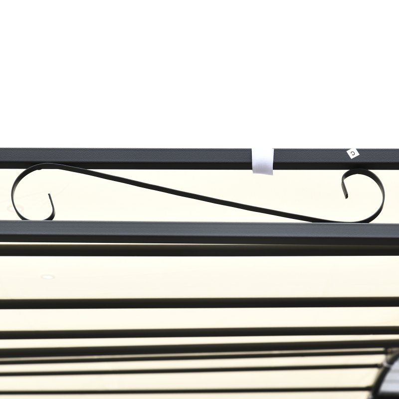 Outsunny 3 x 3 Meters Canopy Metal Wall Gazebo Awning Garden Marquee Shelter Door Porch, Cream White