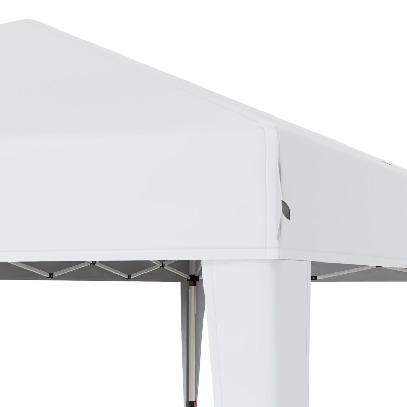 Outsunny Pop Up Gazebo 3 x 6m, Foldable Canopy Tent, Height Adjustable Wedding Awning Canopy w/ Carrying Bag, White