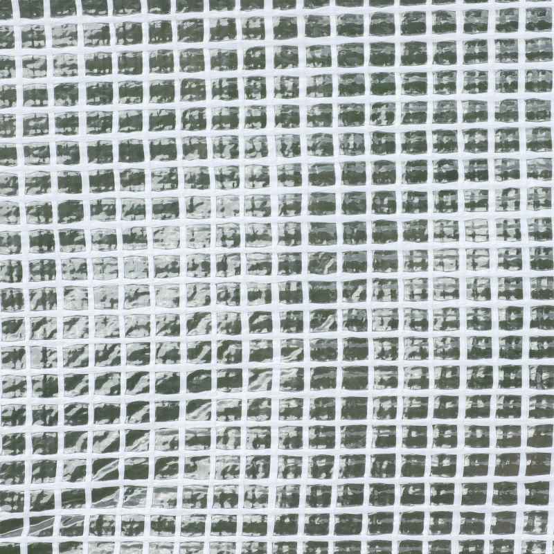 Outsunny 2 x 3(m) Walk-in Polytunnel Greenhouse with Wide Roll-up Door, 4 Mesh Windows, Tunnel Warm House Tent with UV-resistant PE Cover, White