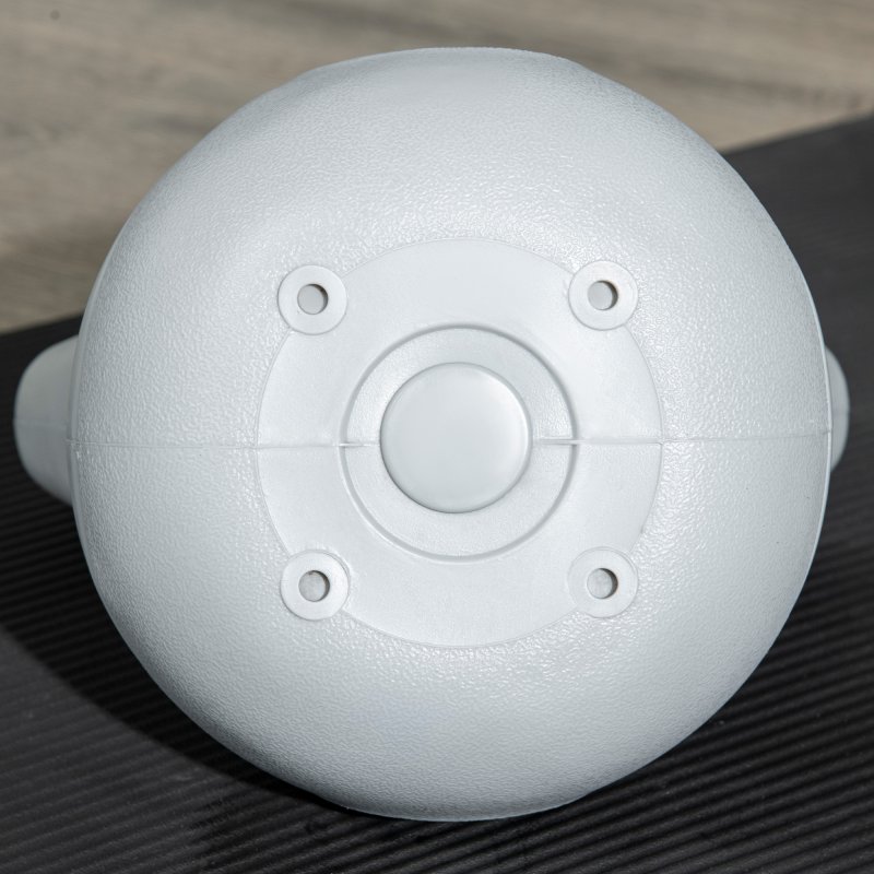 SPORTNOW Kettlebell, 4kg Kettle Bells with Handle for Home Gym Weight Lifting and Strength Training, Yellow and Grey