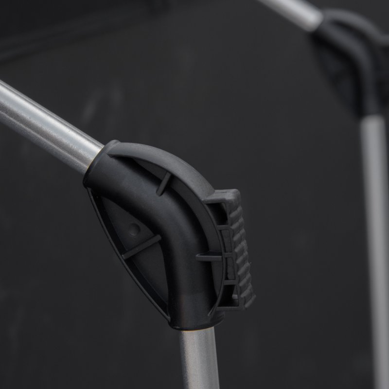 Outsunny Lightweight Camping Bed, Aluminium Portable Camp Cot Sleeping Bed w/ Strong Support 150kg and Carry Bag for Outdoor Overnighter Camping, Hiking, Travel, RV, Black