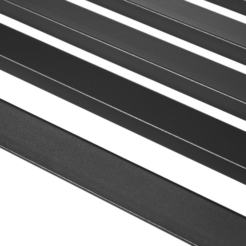 Outsunny 2 Seater Metal Garden Park Bench Porch Chair Furniture Patio Outdoor Park Loveseat Seat Black