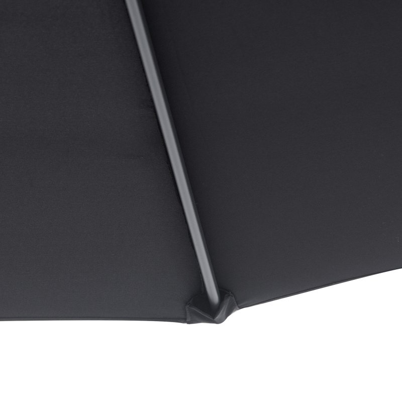 Outsunny 3(m) Garden Cantilever Parasol Patio Banana Hanging Umbrella Sun Shade with Crank and Tilt, 8 Ribs and Cross Base, Black