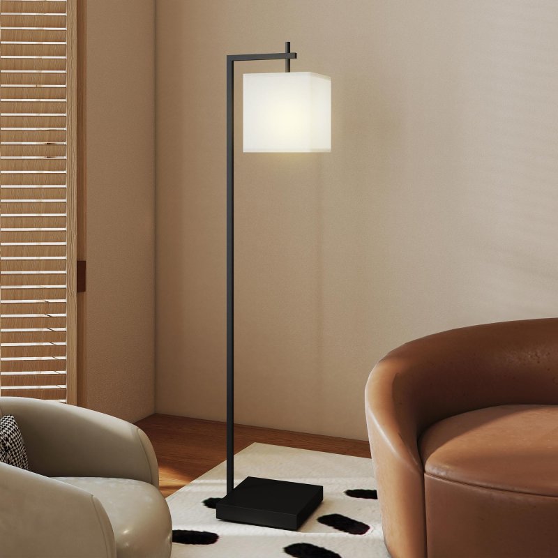 HOMCOM Floor Lamp for Living Room, 66" Modern Tall Standing Lamp with Adjustable Colour Temperatures & 10 Brightness Levels, Remote Control and Foot Switch for Bedroom Office, 9W LED Bulb Included