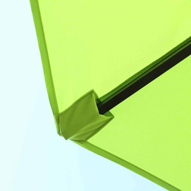Outsunny 4.6m Large Garden Parasol Double-Sided Sun Umbrella Patio Market Canopy Shade Outdoor Lime Green - NO BASE