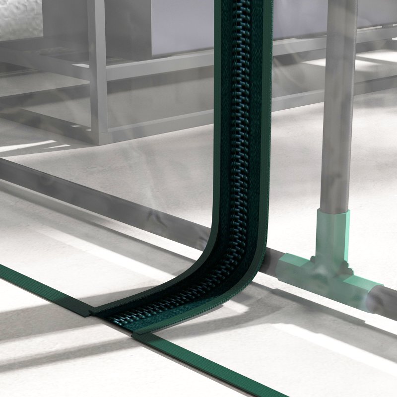 Outsunny Walk-In Greenhouse with Zipped Roll Up Doors, Lean-to Small Greenhouse with Plastic Cover and Sloping Top for Flowers, Vegetables and Herbs, 214cm x 118cm x 212cm, Clear