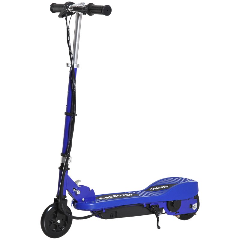 HOMCOM Electric Scooter for Kids, 120W Foldable E Scooter for Age 7-14 with Adjustable Height, Rear Brakes, Up to 12 KM/H, Maximum Range 10 KM, Blue