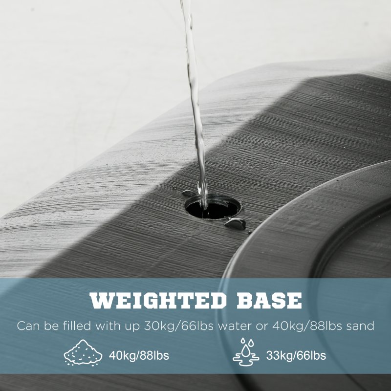 SPORTNOW Basketball Hoop Outdoor, Height Adjustable Basketball Hoop and Stand with Weighted Base, Portable on Wheels, 2.4-2.9m, Black