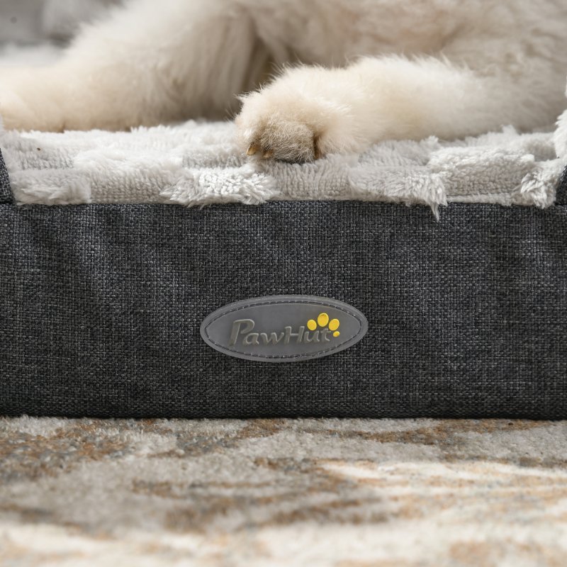 PawHut Dog Sofa Bed Pet Bed Dog Mattress with Removable Washable Cover, Anti-Slip Bottom, for Large Sized Dogs, 120L x 80W x 22Hcm - Charcoal Grey