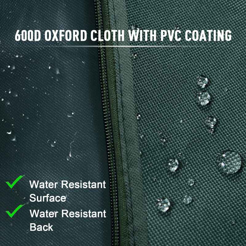 Outsunny 3 Seater 600D Oxford Patio Swing Chair Cover Outdoor Garden Furniture Rain Protection Protector Waterproof Anti-UV, 177 x 114 x 152cm, Green