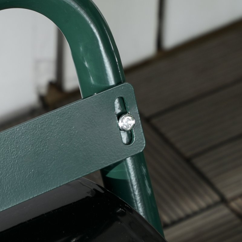 Outsunny Combination Push/Tow Lawn Roller Filled with 38L Sand (62kg) or Water, Great for the Garden 32 x 50cm Roller, Dark Green