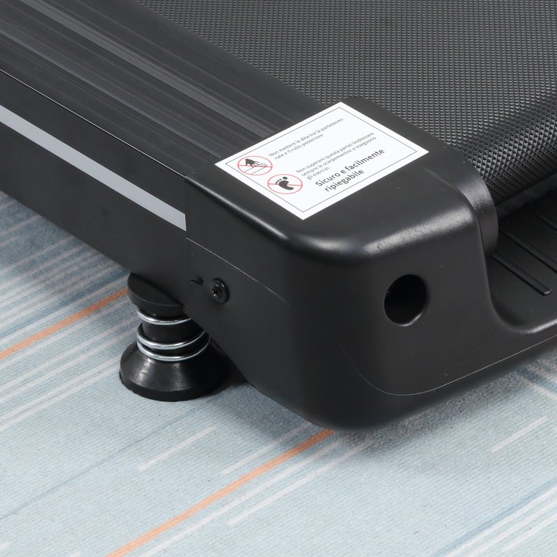 HOMCOM 500W Motorised Treadmill 1-12km/h Folding Frame w/ Wheels 12 Preset Programs LCD Screen Running Machine Safety Button Home Gym Office Fitness Exercise