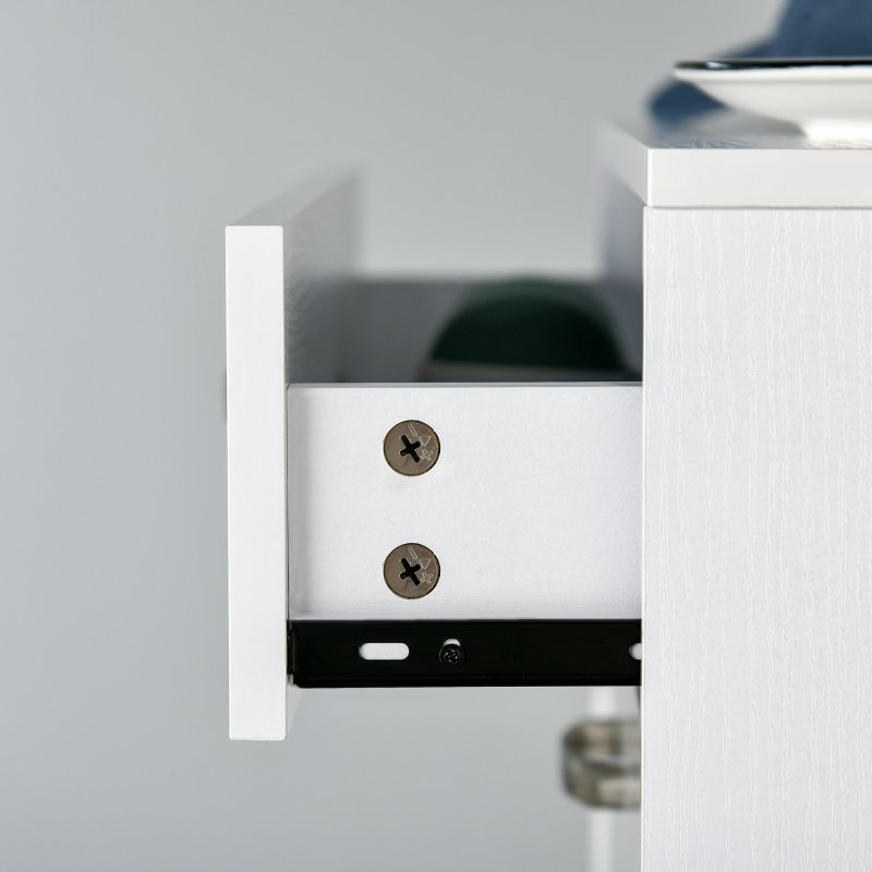 HOMCOM Shoe Cabinet with 3 Flip Drawers, High Gloss Shoe Storage Cabinet with Top Drawer and Adjustable Shelves, Shoe Cupboard for 18 Pairs