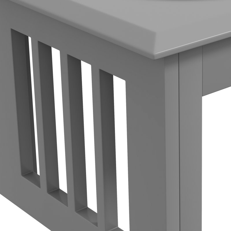 PawHut Raised Dog Bowl Feeding Bowls with Stand for Medium Dogs Elevated Pet Bowls Water Food Feeder 58L x 31W x 25H cm - Grey